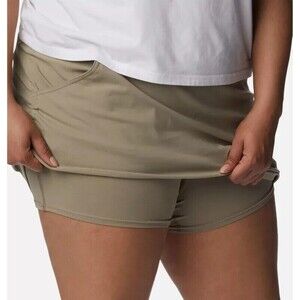 Columbia Women's Plus Size Skort Casual everyday wear Tan Beige 1X